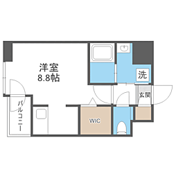 エンクレスト空港前 ワンルームの間取図画像
