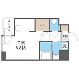 エンクレスト空港前 ワンルームの間取図画像