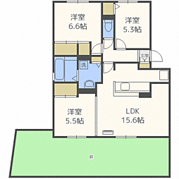 D-room小田部弐番館 3LDKの間取図画像