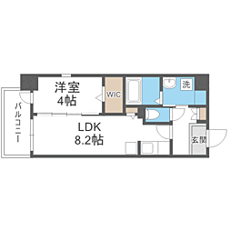 モダンパラッツォ博多sur 1LDKの間取図画像