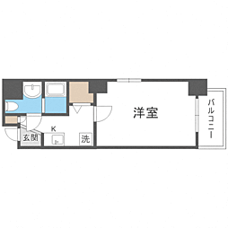 サクラメント大濠 1Kの間取図画像