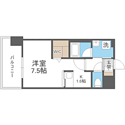エンクレストベイサイド通り 1Kの間取図画像