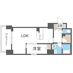 ときわビル 1LDKの間取図画像
