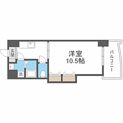 ロイヤル博多駅前 1Kの間取図画像