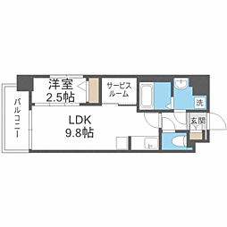 リュクスグランツ 1LDKの間取図画像