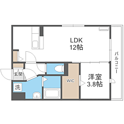 コンフォート光丘 1LDKの間取図画像