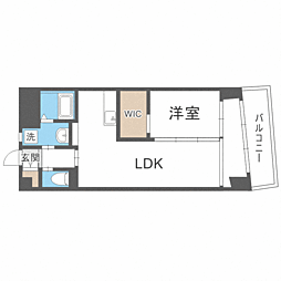 レジデンス住吉 1LDKの間取図画像