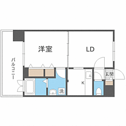 エンクレスト薬院2 2Kの間取図画像