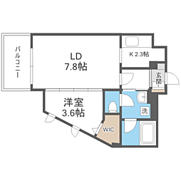 ビエネスタ千代県庁口 1LDKの間取図画像