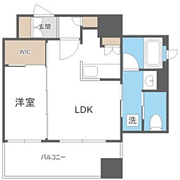 エンクレスト博多THETIME 1LDKの間取図画像