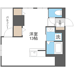 APL-tage西新 ワンルームの間取図画像