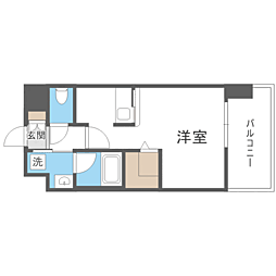 エンクレストベイサイド通り 1Kの間取図画像