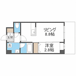 アルティザ平尾 1LDKの間取図画像
