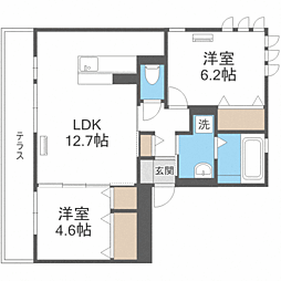 プリマベーラ 2LDKの間取図画像