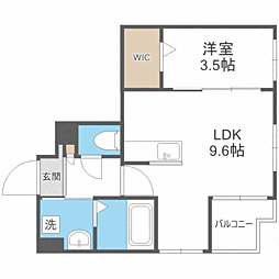 アヴァンセ千早 1LDKの間取図画像