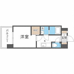 エンクレスト天神FOCUS 1Kの間取図画像