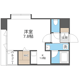 エンクレスト博多GATE 1Kの間取図画像
