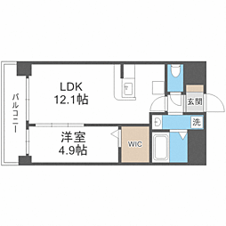 ルーセントピュア2 1LDKの間取図画像
