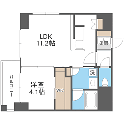 エンクレスト博多THETIME 1LDKの間取図画像