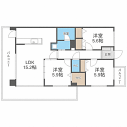 セレッソハラ 3LDKの間取図画像