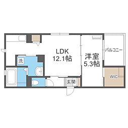フォーレ向野 1LDKの間取図画像