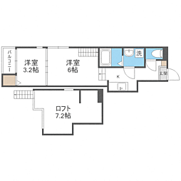 リリーヒルズ 2Kの間取図画像