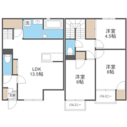 SOYO-terrace荒江 3LDKの間取図画像