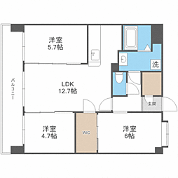 Libertur 3LDKの間取図画像