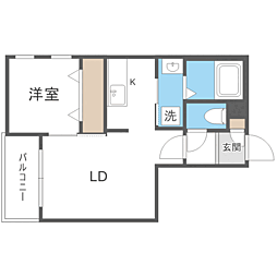 Cherim和白東west 1LDKの間取図画像