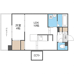 KDX清水レジデンス 1LDKの間取図画像