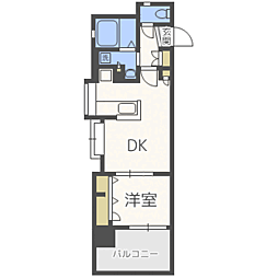 アクタス博多5タワー 1LDKの間取図画像
