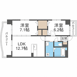 ナウヴィレッジ港 2LDKの間取図画像