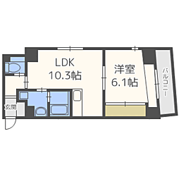 レジデンス住吉 1LDKの間取図画像