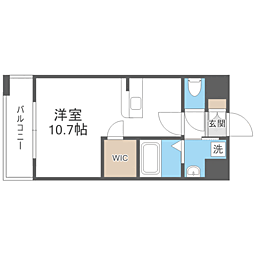 L1BTH-HIRAO2 ワンルームの間取図画像