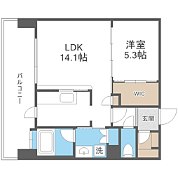 エンクレストGRAN博多駅前 1LDKの間取図画像