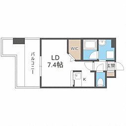 エンクレスト大手門3 1Kの間取図画像