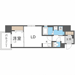 ナッジワン千代県庁口 1LDKの間取図画像
