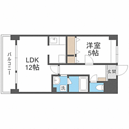 ルーセントピュア2 1LDKの間取図画像