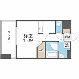 エンクレスト天神MARK 1Kの間取図画像