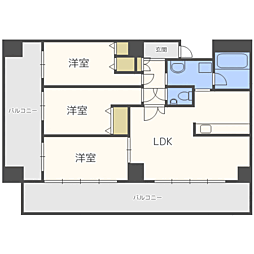 ロイヤルチェリー大濠公園 3LDKの間取図画像