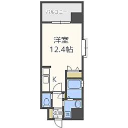 エトゥール山王公園 ワンルームの間取図画像