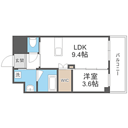 LUMINOUS ALFACIO(ルミナス アルファシオ) 1LDKの間取図画像