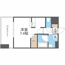 エンクレスト天神MARK 1Kの間取図画像