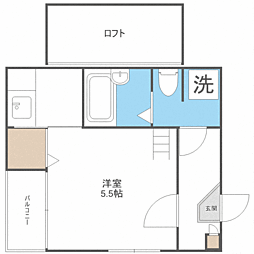 ベネフィスタウン六本松5 1Kの間取図画像