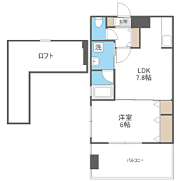 レジディア博多2 1DKの間取図画像