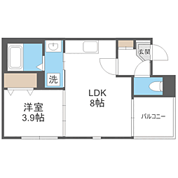 Maisonailes 1LDKの間取図画像