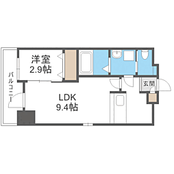 Axion大橋Sirius 1LDKの間取図画像