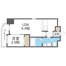 Axion大橋Sirius 1LDKの間取図画像