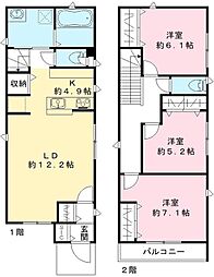 北新宿戸建 3LDKの間取り
