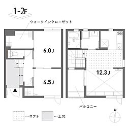 小日向ヒルテラス 1階2LDKの間取り